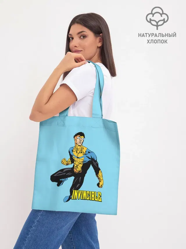 Шоппер базовый с принтом «Invincible»