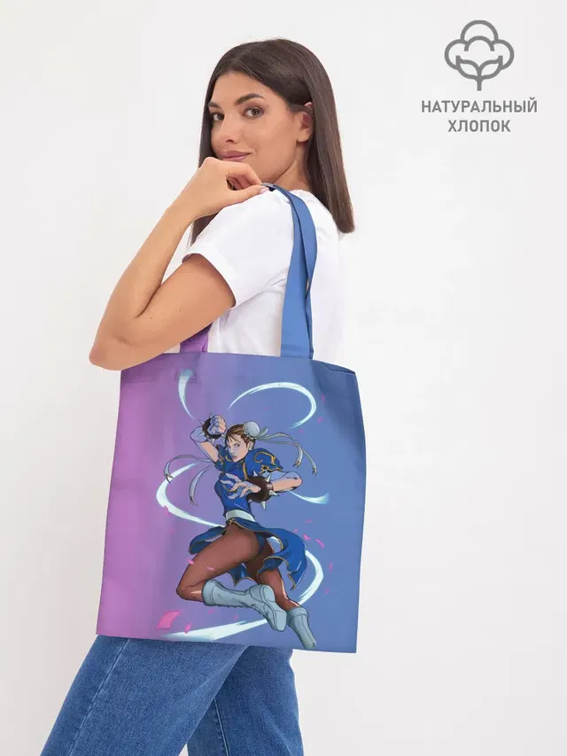 Шоппер базовый с принтом «Dengerous Chun Li»