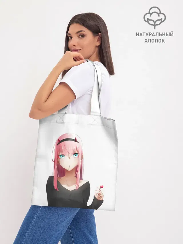 Шоппер базовый с принтом «Darling in the FranXX — ZERO TWO — 002»