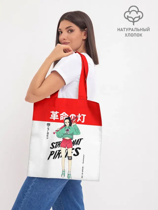 Шоппер базовый с принтом «Ван Пис — Нико Робин — One Piece. Большой куш»
