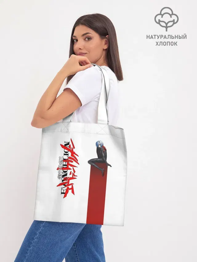 Шоппер базовый с принтом «Евангелион — EVANGELION — ПИЛОТ EVA»