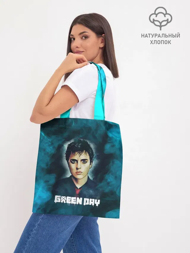 Шоппер базовый с принтом «Green Day — Billie — ГринДай»