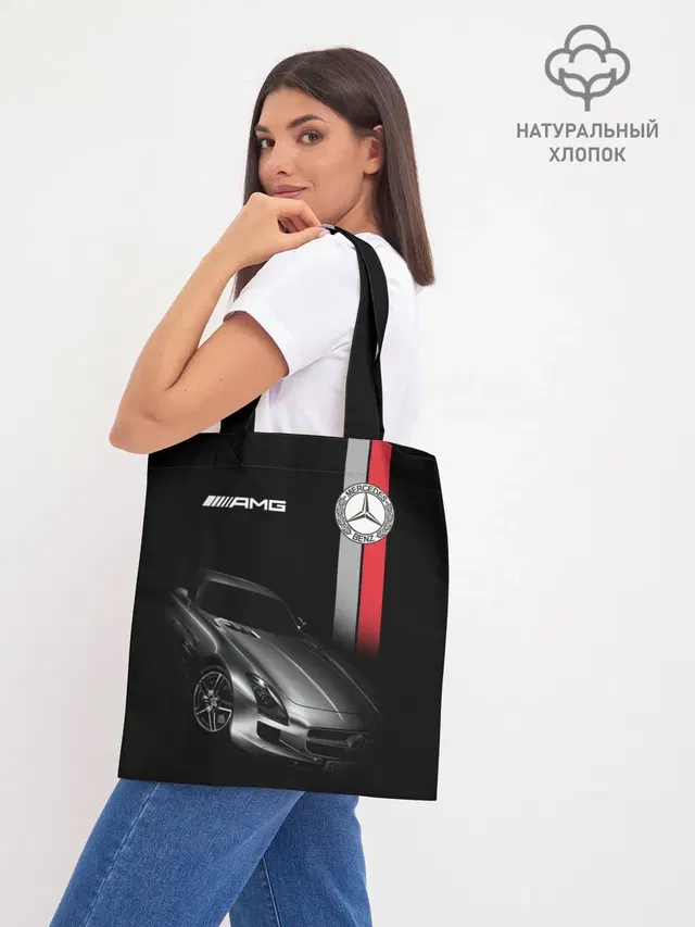 Шоппер базовый с принтом «Merсedes — MERCEDES BENZ AMG»