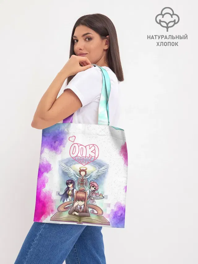 Шоппер базовый с принтом «Doki Doki Literature Club — Doki Doki — Доки Доки»