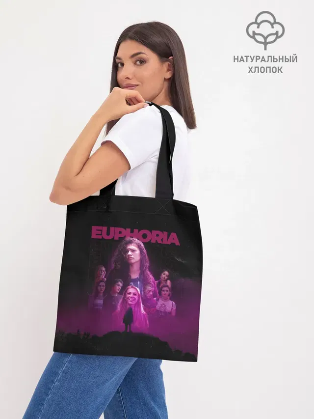 Шоппер базовый с принтом «Euphoria team»