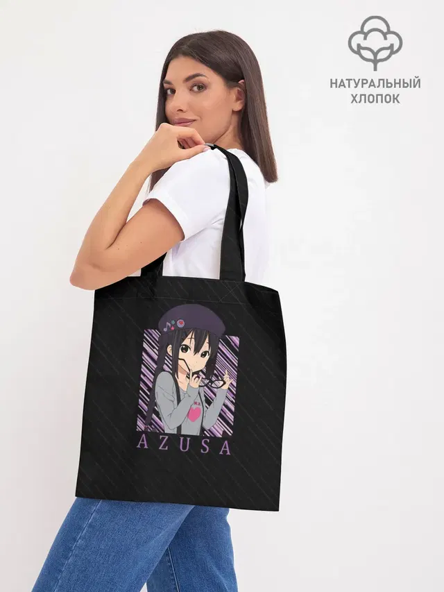 Шоппер базовый с принтом «Адзуса Накано K-on»