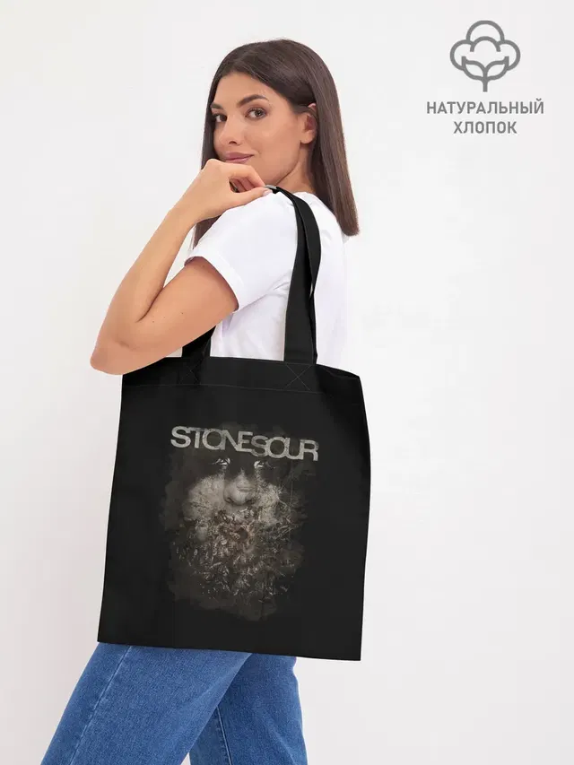 Шоппер базовый с принтом «Разный рок — Stone Sour Art»