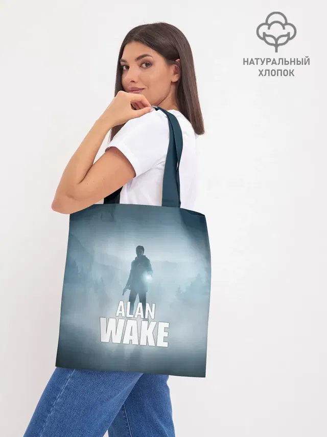 Шоппер базовый с принтом «Alan Wake — Alan Wake Video Game Art»