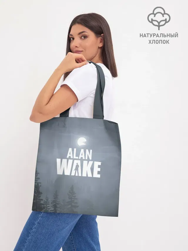 Шоппер базовый с принтом «Alan Wake — Алан Уэйк: Полнолуние»
