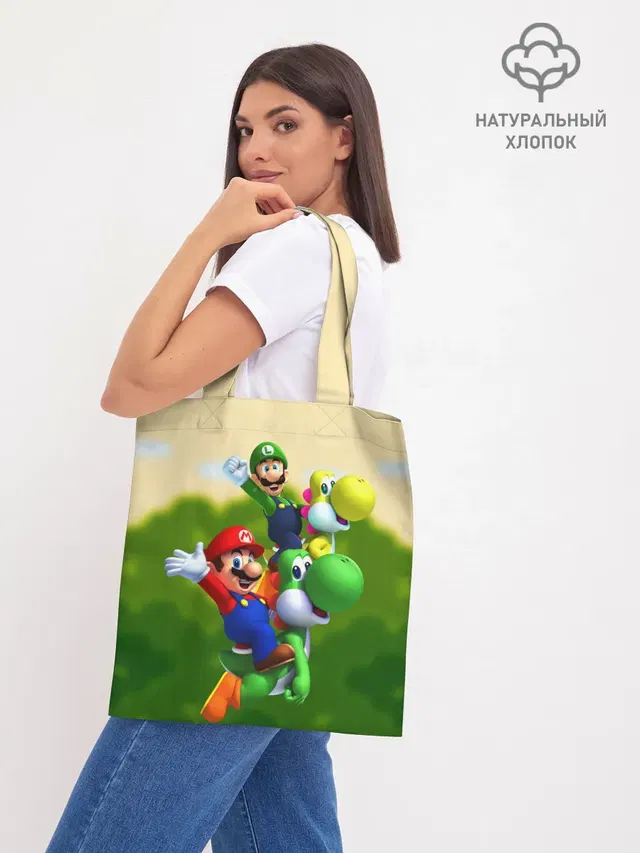 Шоппер базовый с принтом «Mario — 3DMario»