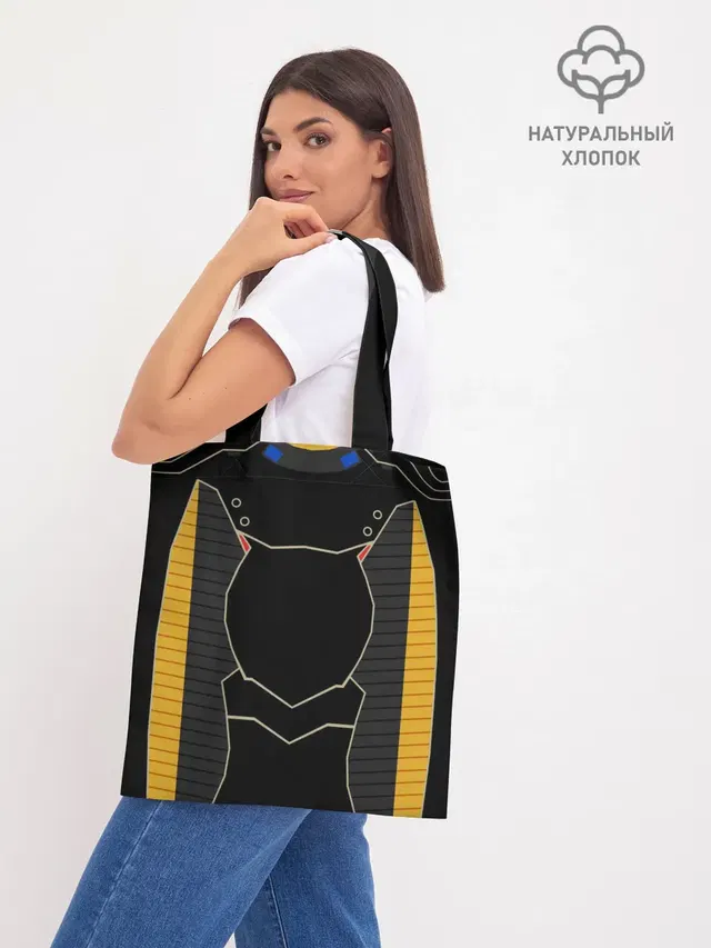 Шоппер базовый с принтом «Текстуры — КИБЕРНЕТИЧЕСКИЙ КОСТЮМ — CYBER UNIFORM»