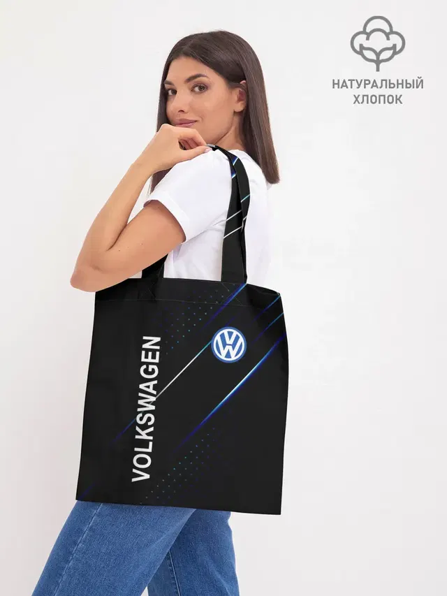 Шоппер базовый с принтом «Volkswagen — Volkswagen, sport style»
