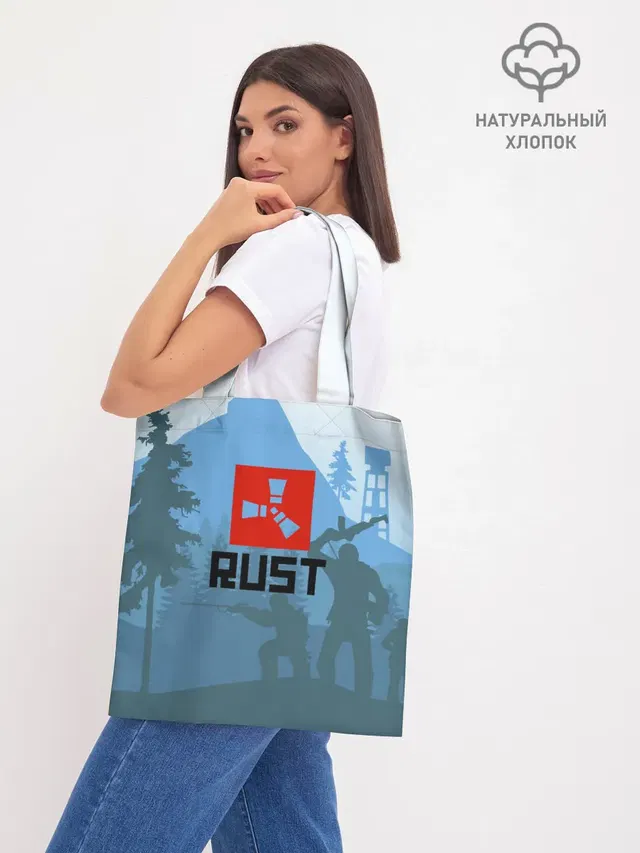 Шоппер базовый с принтом «Rust — Выживалка Раст»