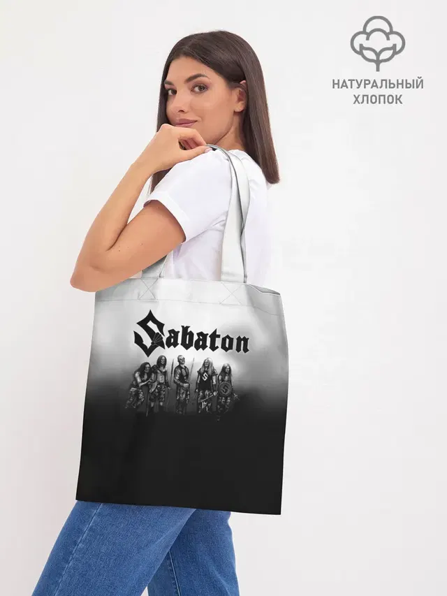Шоппер базовый с принтом «Sabaton — Участники группы Sabaton»