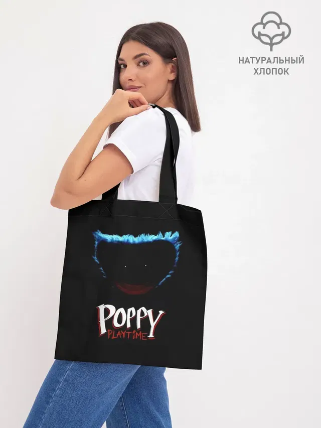 Шоппер базовый с принтом «Poppy Playtime — Huggy Wuggy»
