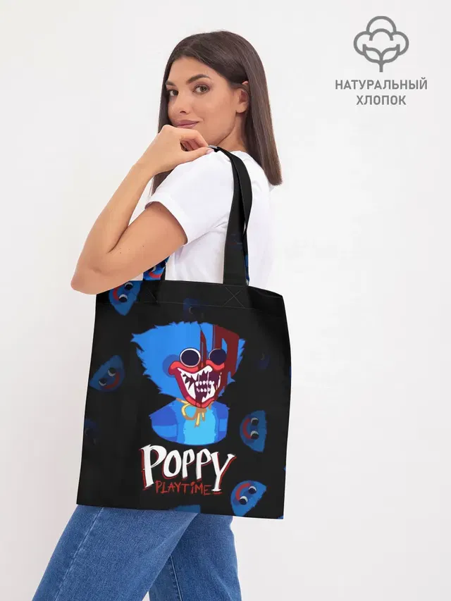 Шоппер базовый с принтом «Poppy Playtime — Huggy Wuggy PP»