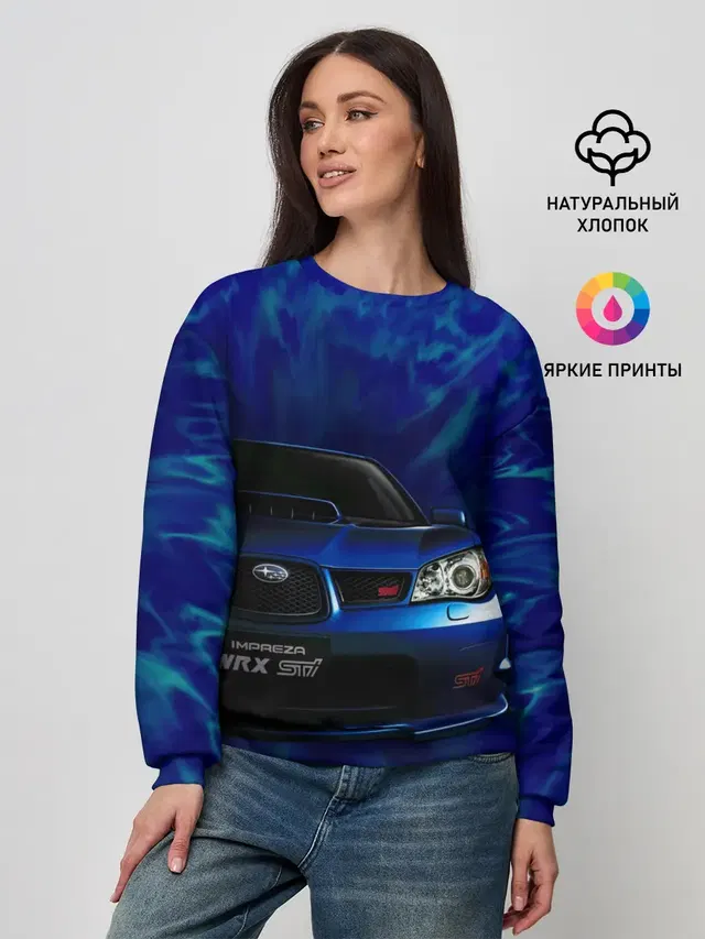 Женский свитшот с принтом «Subaru»