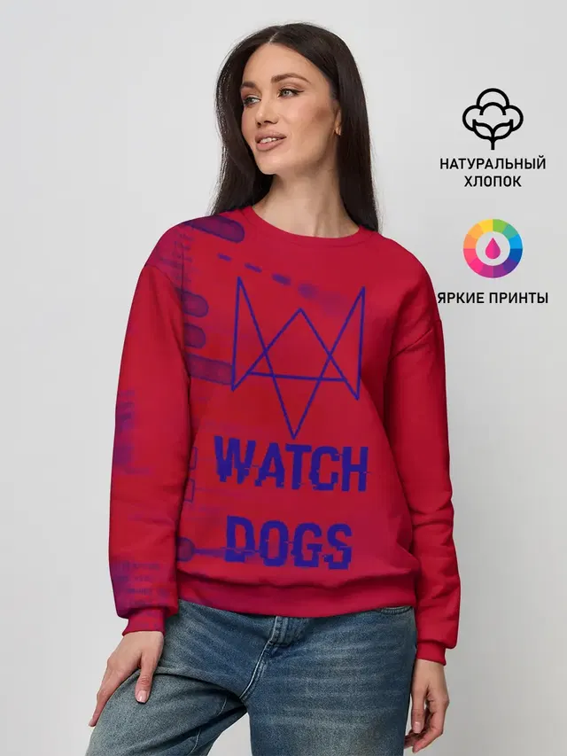 Женский свитшот с принтом «Watch Dogs hacker collection»