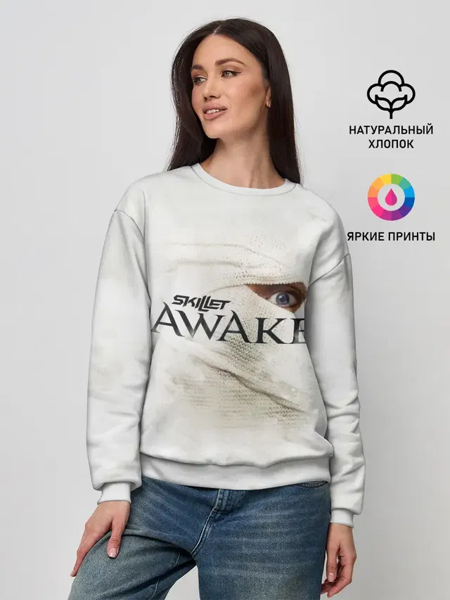 Женский свитшот с принтом «Awake»