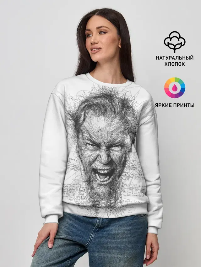 Женский свитшот с принтом «Metallica — Metallica James Alan Hatfield»