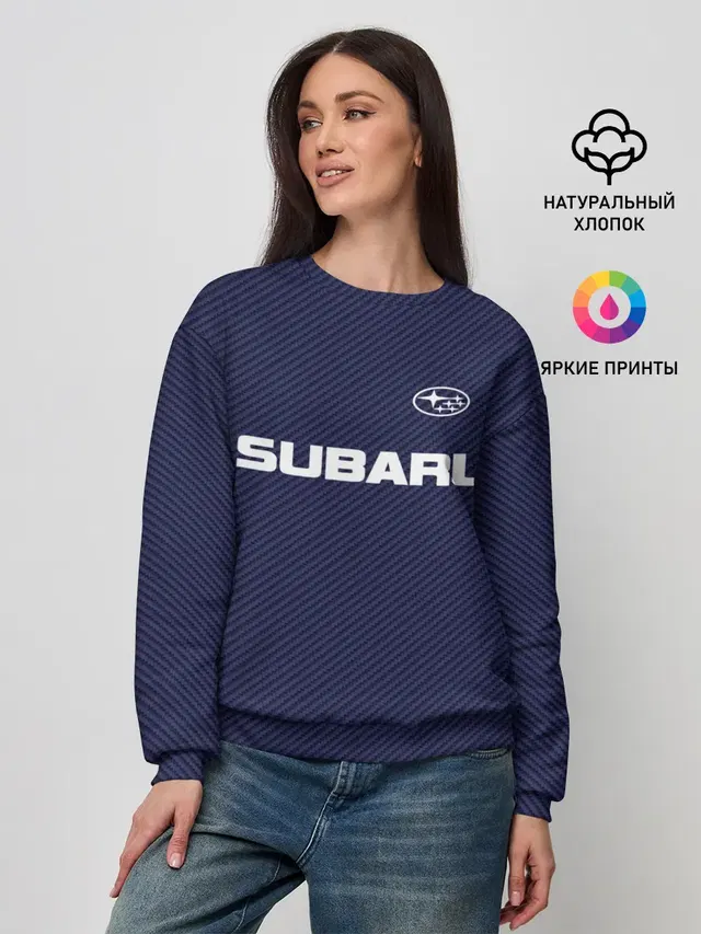 Женский свитшот с принтом «Subaru Carbon»