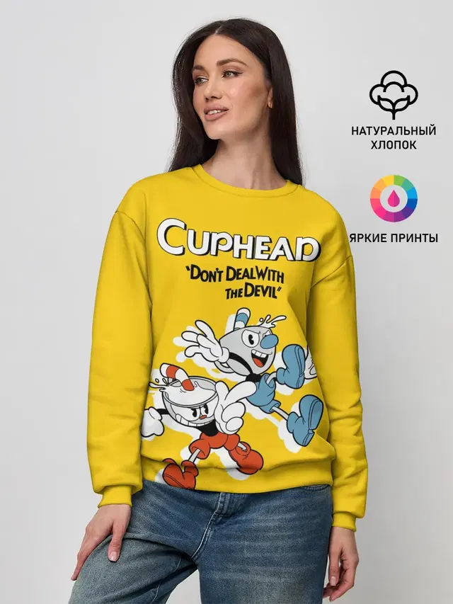 Женский свитшот с принтом «Mugman»