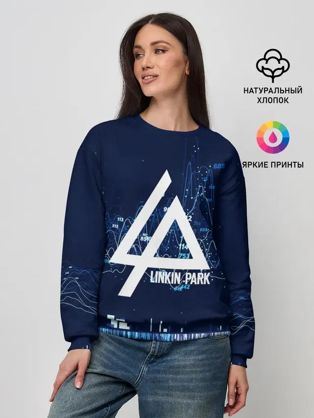 Женский свитшот с принтом «Linkin Park music collection»