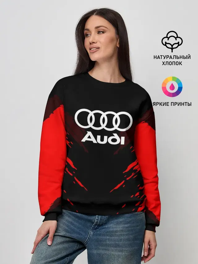 Женский свитшот с принтом «Audi — AUDI SPORT COLLECTION»