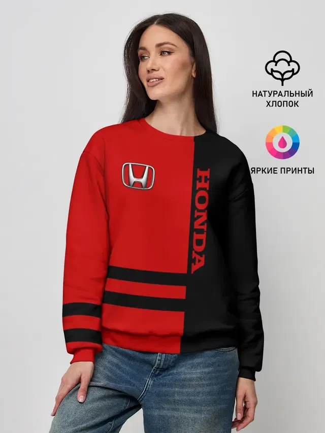 Женский свитшот с принтом «Racing stripes»