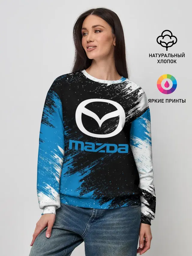 Женский свитшот с принтом «Mazda»