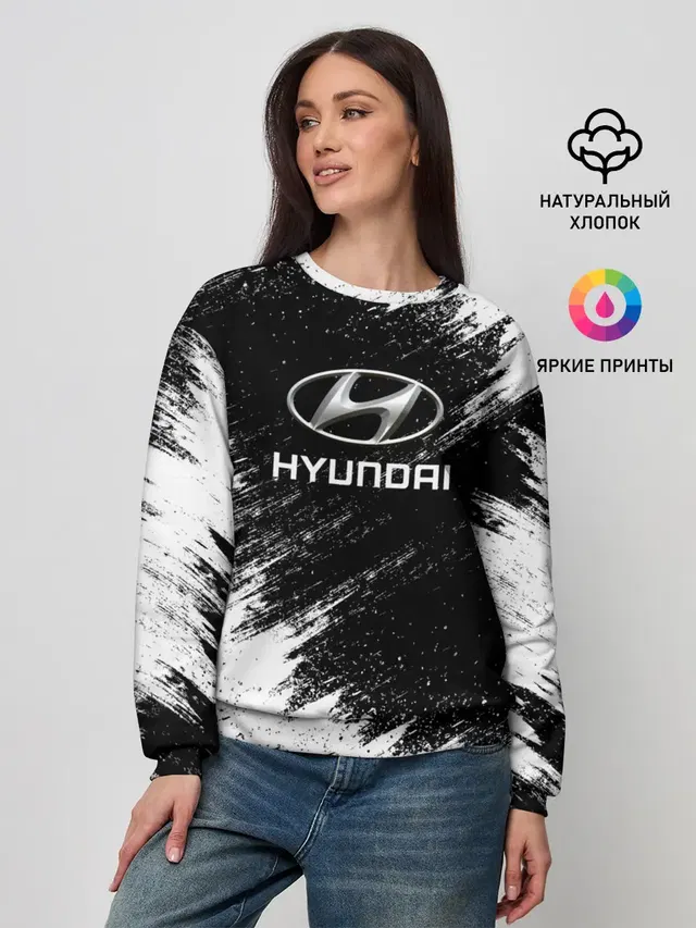 Женский свитшот с принтом «Hyundai»