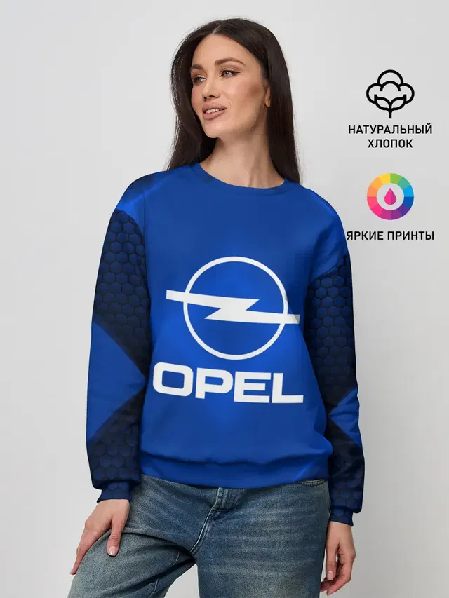 Женский свитшот с принтом «Opel — Opel SPORT»