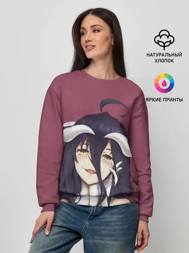 Женский свитшот с принтом «Overlord — Albedo Overlord»