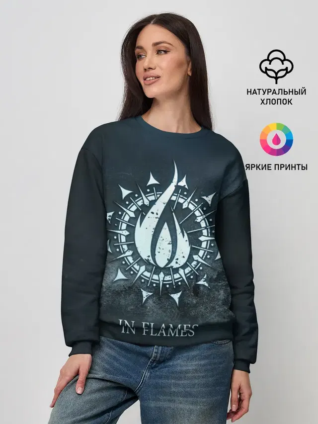 Женский свитшот с принтом «In Flames»