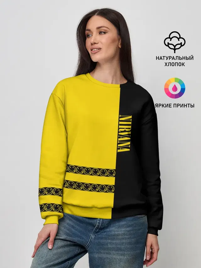 Женский свитшот с принтом «Nirvana Logo»