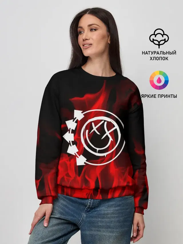 Женский свитшот с принтом «Blink 182»