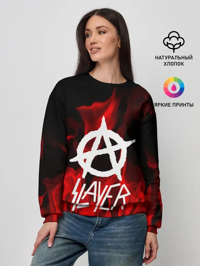 Женский свитшот с принтом «Slayer»