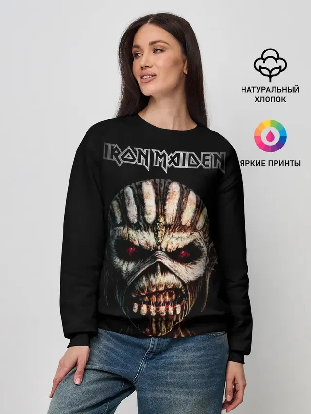 Женский свитшот с принтом «Iron Maiden — Iron Maden. The Book of Souls»