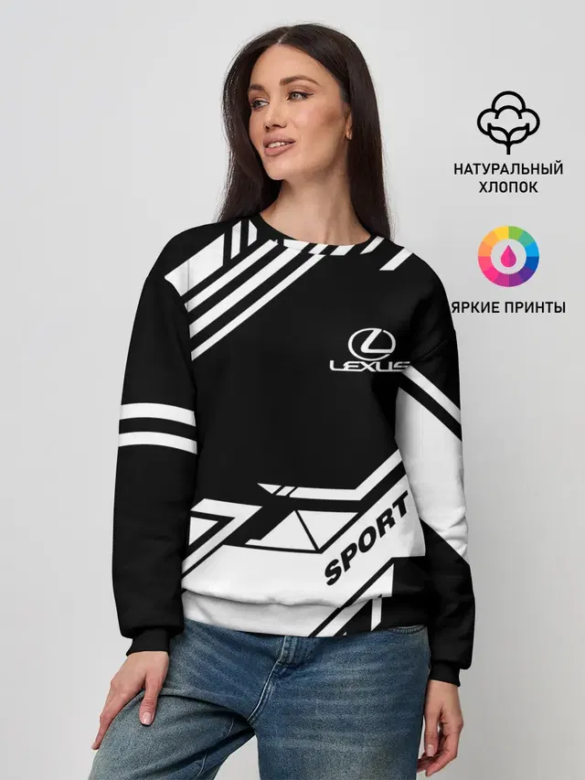 Женский свитшот с принтом «Lexus — LEXUS SPORT»