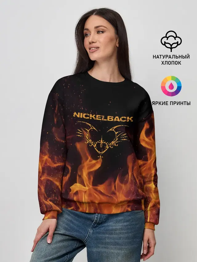 Женский свитшот с принтом «Nickelback»