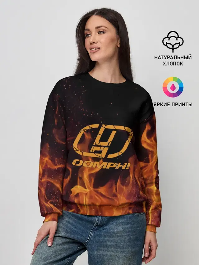 Женский свитшот с принтом «OOMPH»