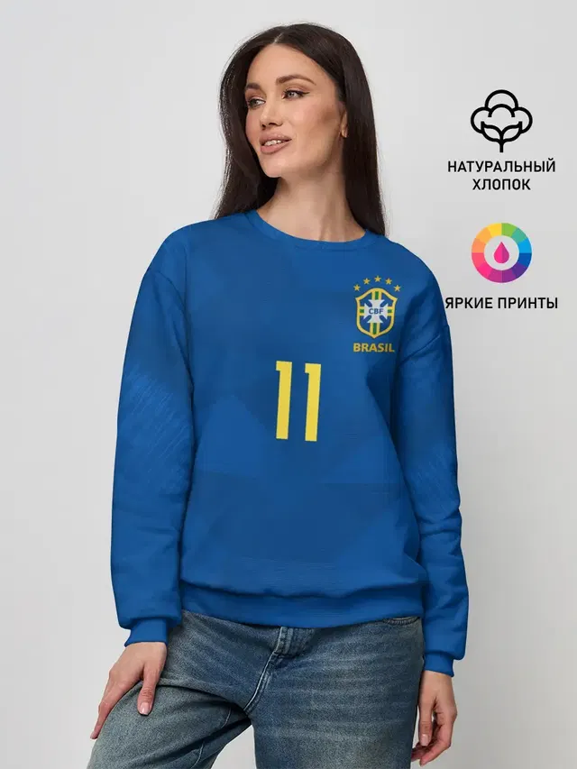 Женский свитшот с принтом «Coutinho away WC 2018»