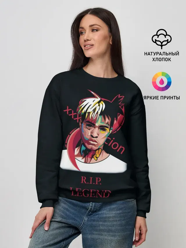 Женский свитшот с принтом «XXXtentacion — RIP Legend 2»