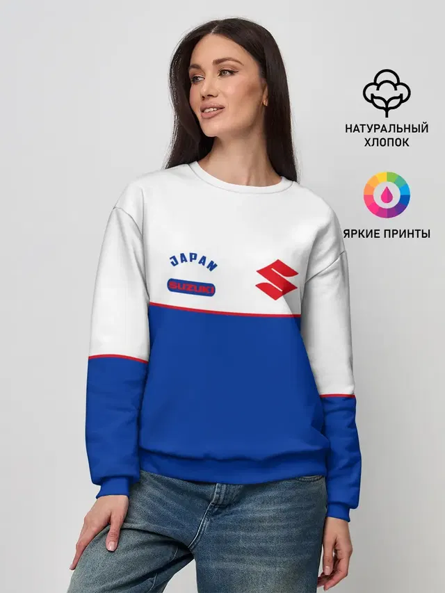 Женский свитшот с принтом «Suzuki»