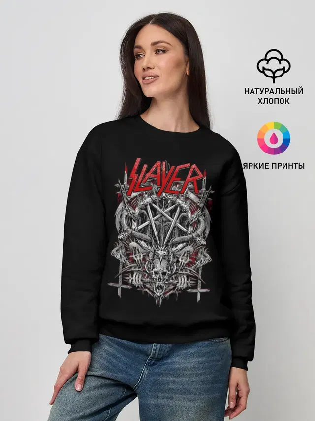 Женский свитшот с принтом «Slayer»