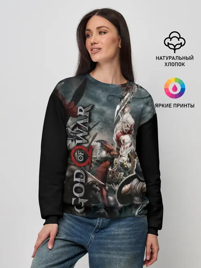 Женский свитшот с принтом «God of war»