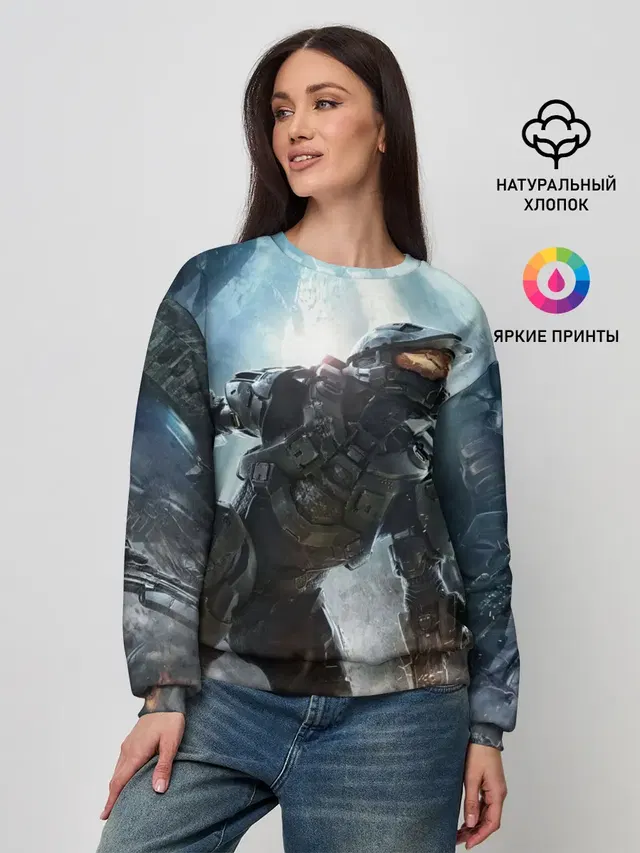 Женский свитшот с принтом «Master Chief»