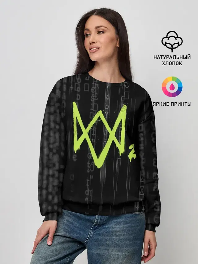 Женский свитшот с принтом «WD2»