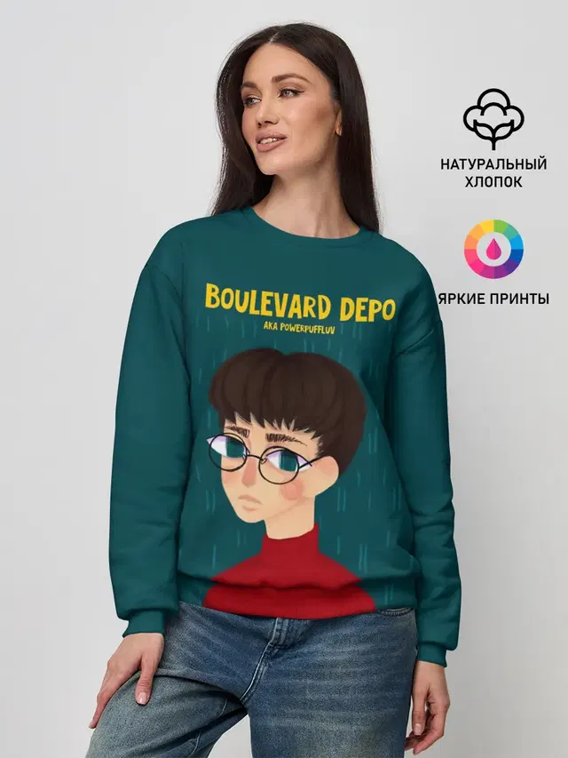 Женский свитшот с принтом «Boulevard Depo — Powerpuff Luv»