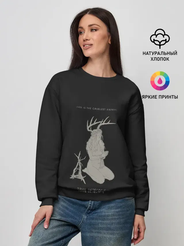 Женский свитшот с принтом «True Detective»